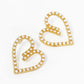 18K Gold Dipped Pave Cubic Zirconia Heart Stud Earrings