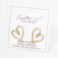 18K Gold Dipped Pave Cubic Zirconia Heart Stud Earrings