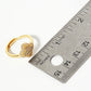 18K Gold Dipped Pave Set CZ 12mm Quatrefoil Adjustable Ring