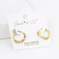 18K Gold Dipped Pave Set CZ 15mm Brass Infinity Huggie Hoop Earrings