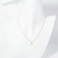 18K Gold Dipped Pave Set CZ 5mm Tiny Circle Pendant Necklace