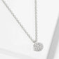 18K Gold Dipped Pave Set CZ 5mm Tiny Circle Pendant Necklace