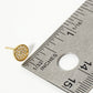 18K Gold Dipped Pave Set CZ 7mm Dainty Round Stud Earrings