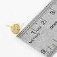 18K Gold Dipped Pave Set CZ 7mm Round Stud Earrings