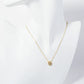 18K Gold Dipped Pave Set CZ 8mm Round Pendant Necklace