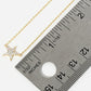 18K Gold Dipped Pave Set CZ 9mm Star Pendant Necklace