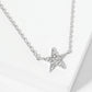 18K Gold Dipped Pave Set CZ 9mm Star Pendant Necklace