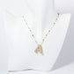 18K Gold Dipped Pave Set CZ Bubble Initial Pendant Necklace