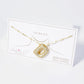 18K Gold Dipped Pave Set CZ Bubble Initial Pendant Necklace