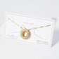 18K Gold Dipped Pave Set CZ Bubble Initial Pendant Necklace