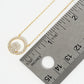 18K Gold Dipped Pave Set CZ Circle Inside Another Circle Pendant Necklace