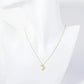 18K Gold Dipped Pave Set CZ Crescent Moon Pendant Necklace