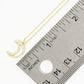 18K Gold Dipped Pave Set CZ Crescent Moon Pendant Necklace