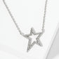 18K Gold Dipped Pave Set CZ Dynamic Star Pendant Necklace
