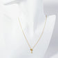18K Gold Dipped Pave Set CZ Martini Pendant Necklace