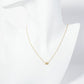 18K Gold Dipped Pave Set CZ Mini Crown Pendant Necklace