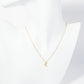 18K Gold Dipped Pave Set CZ Moon Pendant Necklace