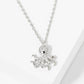 18K Gold Dipped Pave Set CZ Octopus Pendant Necklace