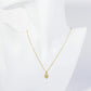 18K Gold Dipped Pave Set CZ Skull Pendant Necklace