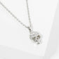 18K Gold Dipped Pave Set CZ Skull Pendant Necklace