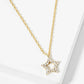 18K Gold Dipped Pave Set CZ Star Pendant Necklace
