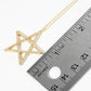 18K Gold Dipped Pave Set CZ Star Pendant Necklace