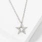 18K Gold Dipped Pave Set CZ Star Pendant Necklace
