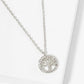 18K Gold Dipped Pave Set CZ Tree Of Life Pendant Necklace