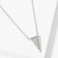 18K Gold Dipped Pave Set CZ Upside Down Triangle Pendant Necklace