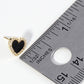 18K Gold Dipped Pave Set Cubic Zirconia 8mm Heart Stud Earrings