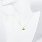 18K Gold Dipped Pave Set Cubic Zirconia Cherry Pendant Necklace