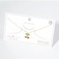 18K Gold Dipped Pave Set Cubic Zirconia Cherry Pendant Necklace