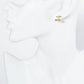 18K Gold Dipped Pave Set Cubic Zirconia Cherry Stud Earrings