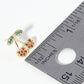 18K Gold Dipped Pave Set Cubic Zirconia Cherry Stud Earrings