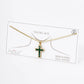18K Gold Dipped Pave Set Cubic Zirconia Cross Pendant Necklace
