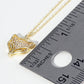 18K Gold Dipped Pave Set Cubic Zirconia Fox Face Pendant Necklace
