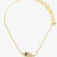18K Gold Dipped Pave Set Cubic Zirconia Hamsa Chain Anklet