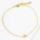 18K Gold Dipped Pave Set Cubic Zirconia Initial Bracelet