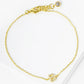 18K Gold Dipped Pave Set Cubic Zirconia Initial Bracelet