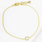18K Gold Dipped Pave Set Cubic Zirconia Initial Bracelet