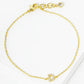 18K Gold Dipped Pave Set Cubic Zirconia Initial Bracelet
