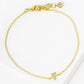 18K Gold Dipped Pave Set Cubic Zirconia Initial Bracelet