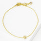 18K Gold Dipped Pave Set Cubic Zirconia Initial Bracelet