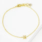 18K Gold Dipped Pave Set Cubic Zirconia Initial Bracelet