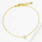18K Gold Dipped Pave Set Cubic Zirconia Initial Bracelet