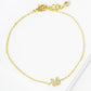 18K Gold Dipped Pave Set Cubic Zirconia Initial Bracelet