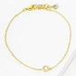 18K Gold Dipped Pave Set Cubic Zirconia Initial Bracelet