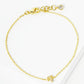 18K Gold Dipped Pave Set Cubic Zirconia Initial Bracelet