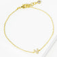 18K Gold Dipped Pave Set Cubic Zirconia Initial Bracelet