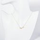 18K Gold Dipped Pave Set Cubic Zirconia Ribbon Heart Pendant Necklace